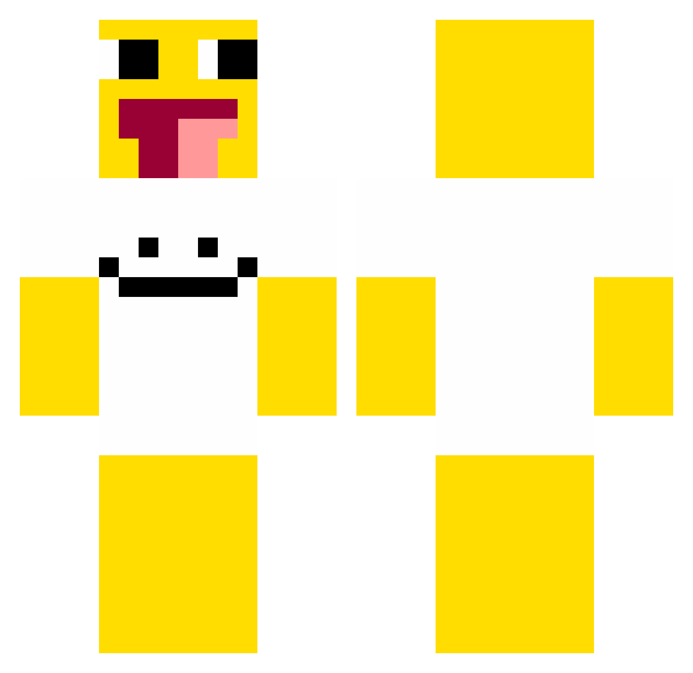 Blocksy372 Minecraft skin, front and back view