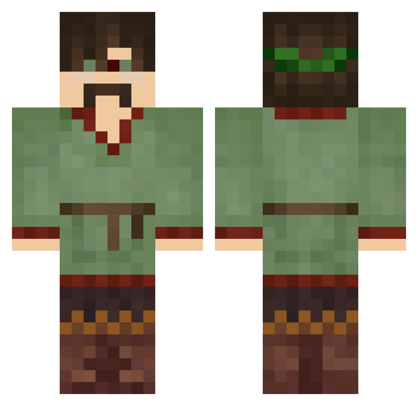 vGustav_ Minecraft skin, front and back view