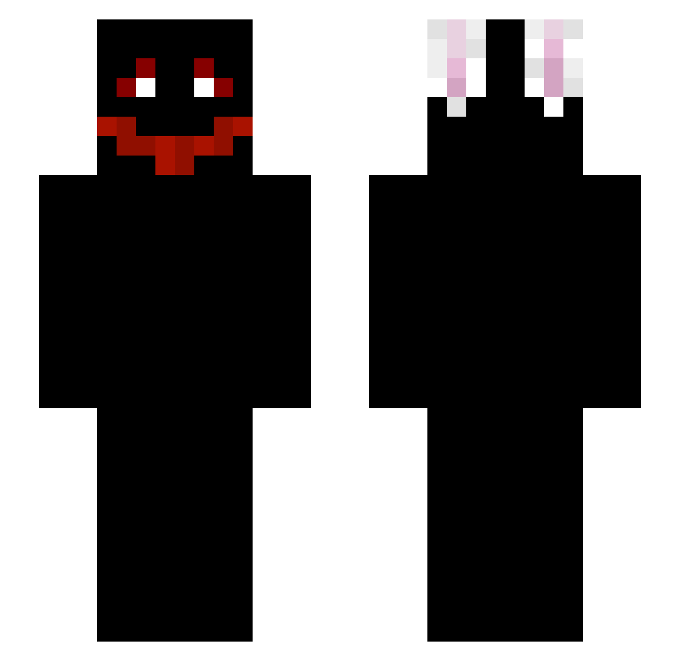 sqiueer Minecraft skin, front and back view