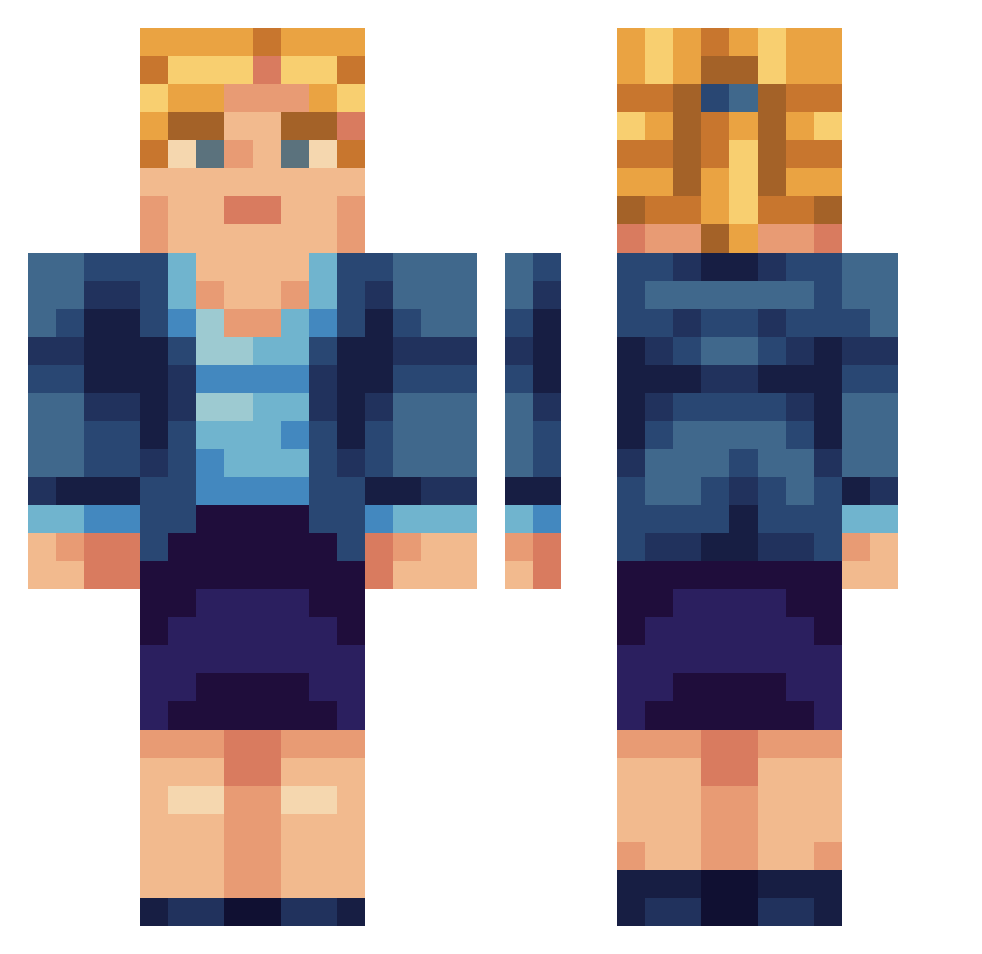 notankyy Minecraft skin, front and back view