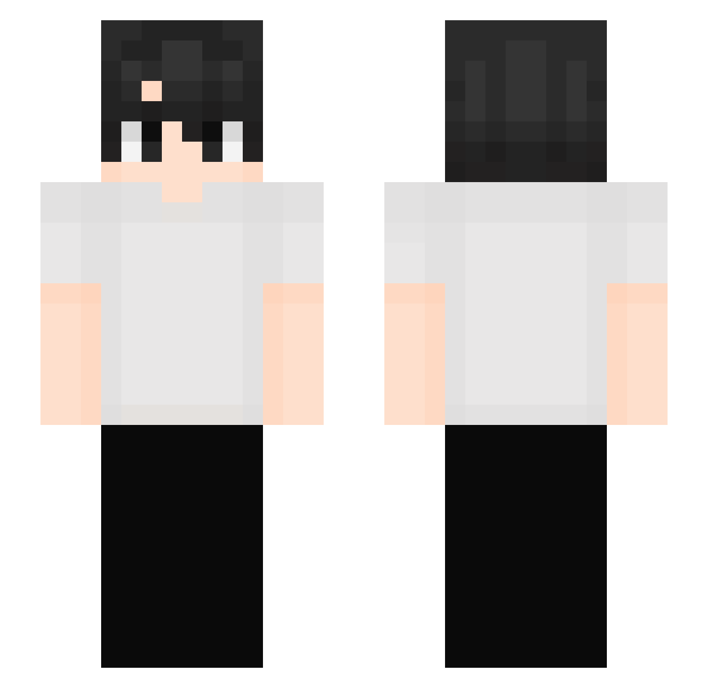 JaxThePlayer Minecraft skin, front and back view