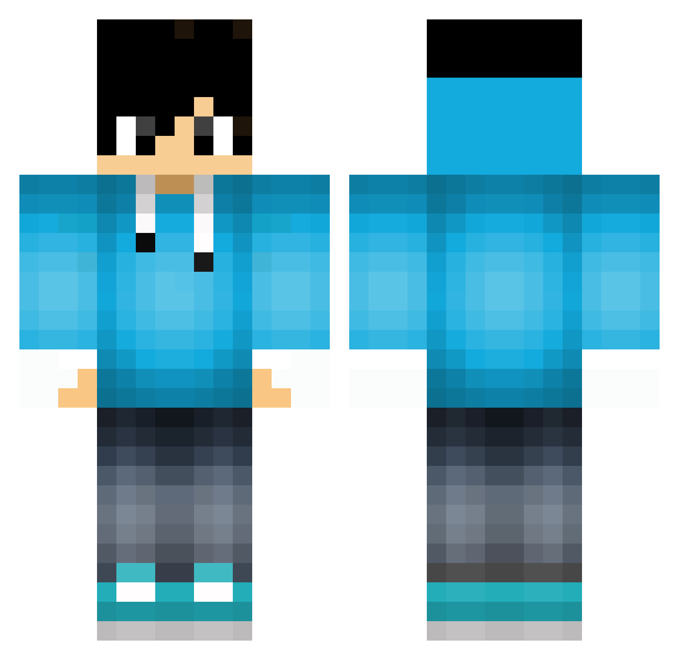 xMizuiro Minecraft skin, front and back view