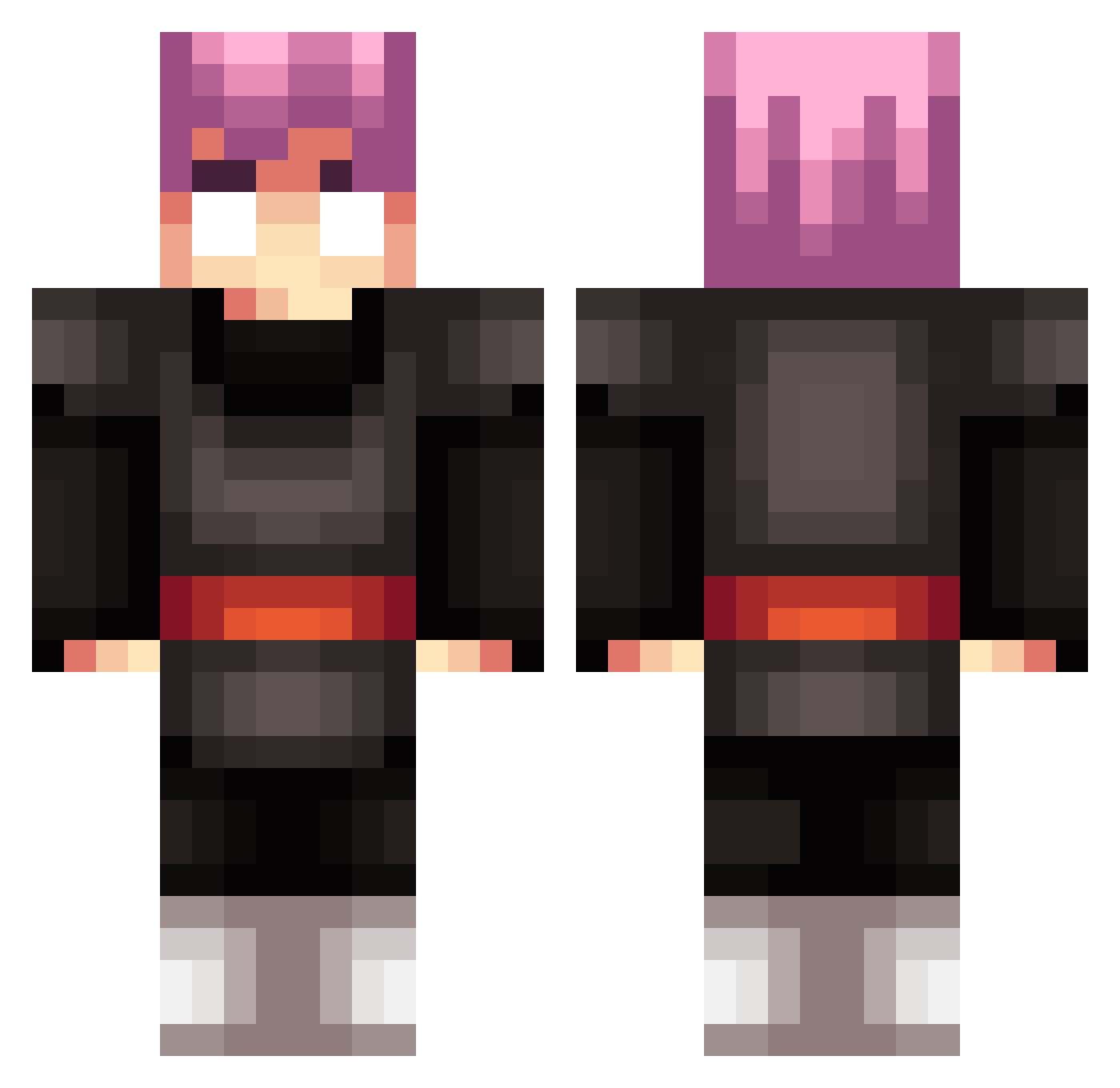 Dannyys Minecraft skin, front and back view