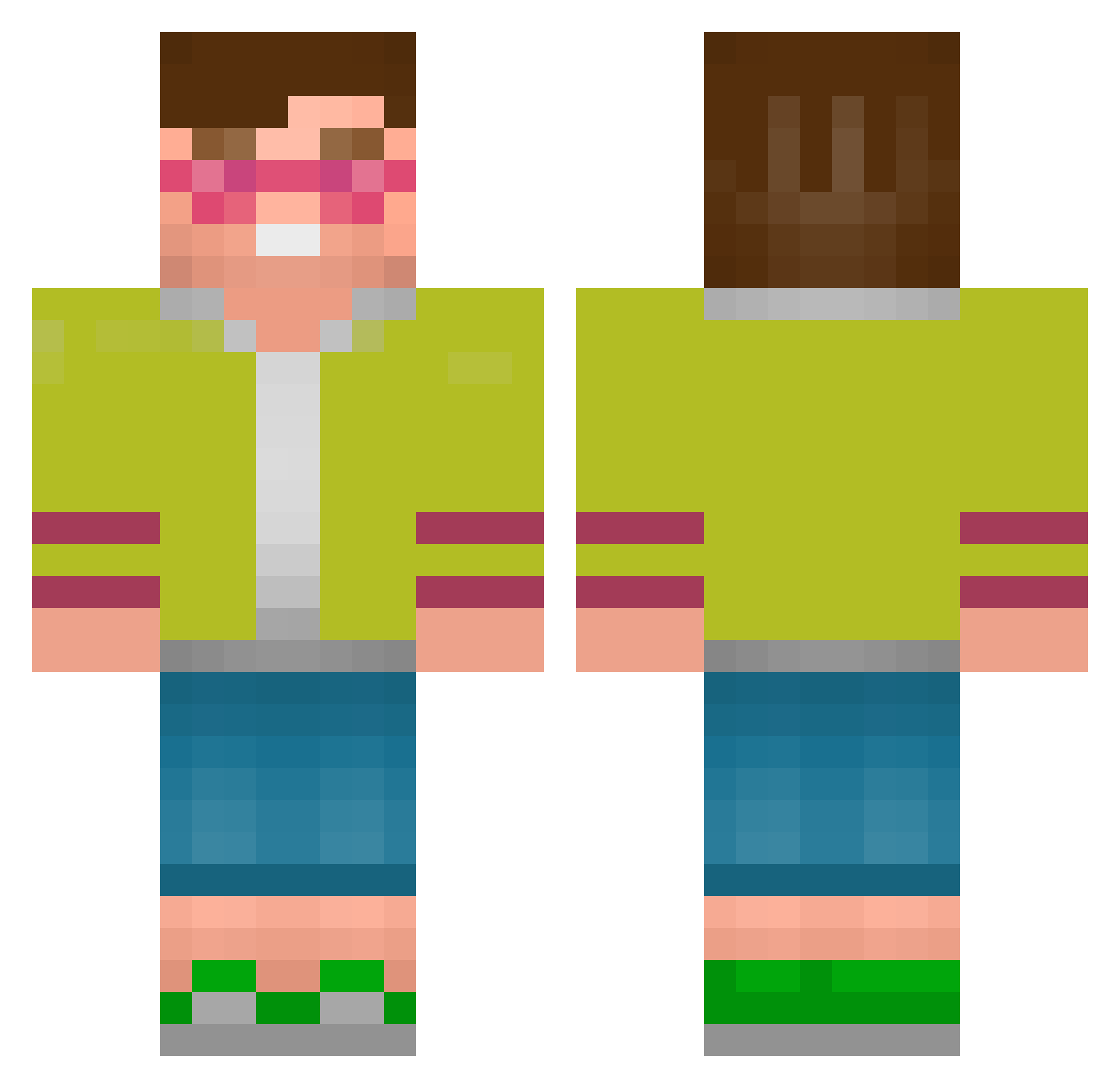 tymkono Minecraft skin, front and back view