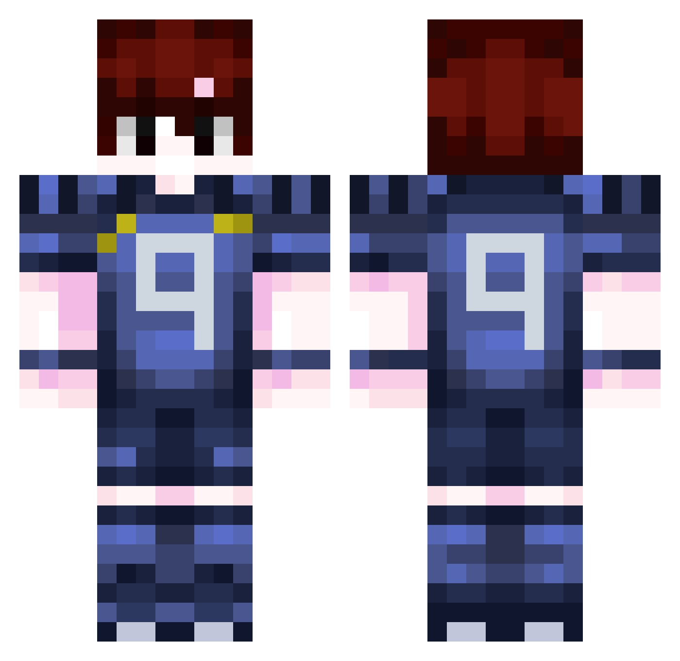 GeovanyKC Minecraft skin, front and back view