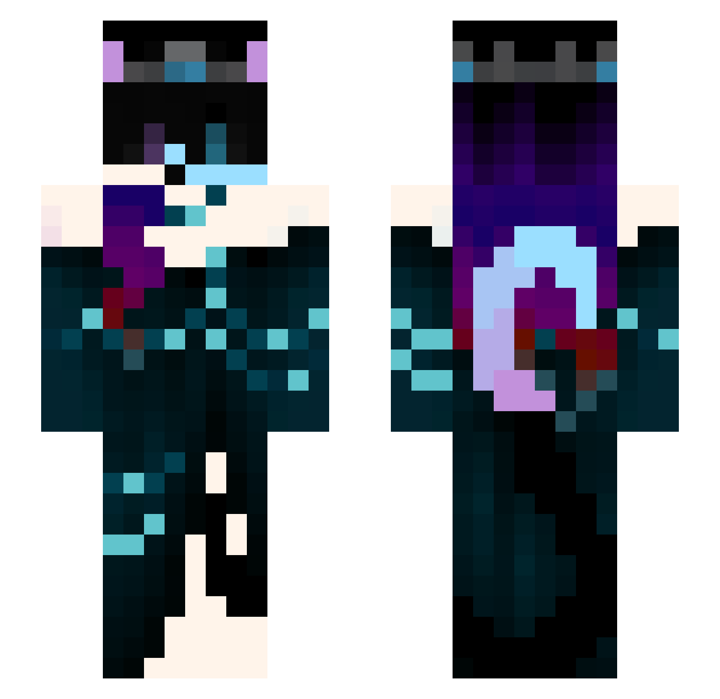 AMothFromSpace Minecraft skin, front and back view