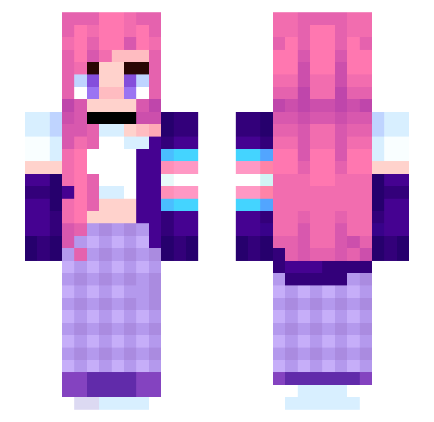 BULKBI Minecraft skin, front and back view