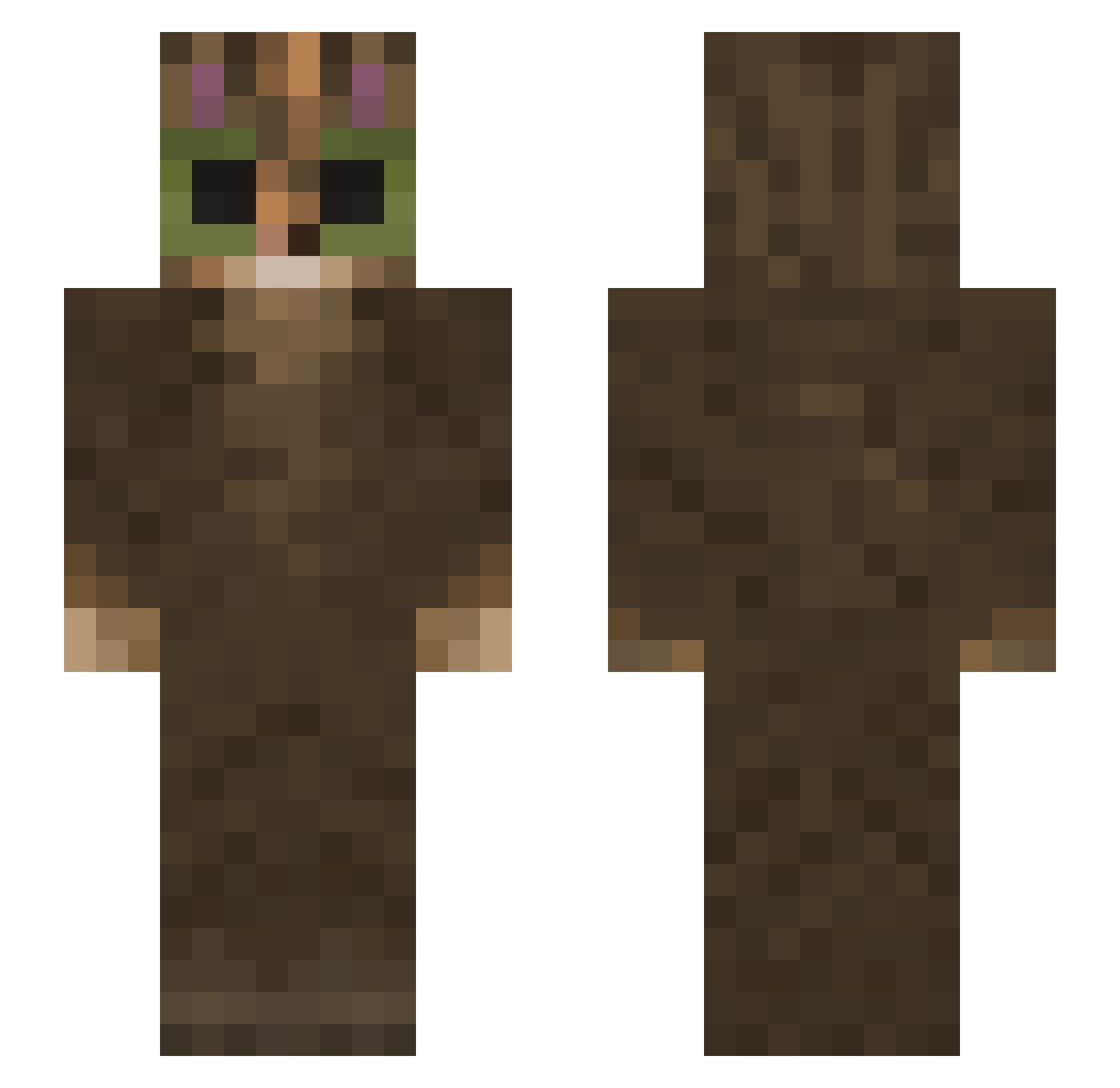sungl4ss3s Minecraft skin, front and back view