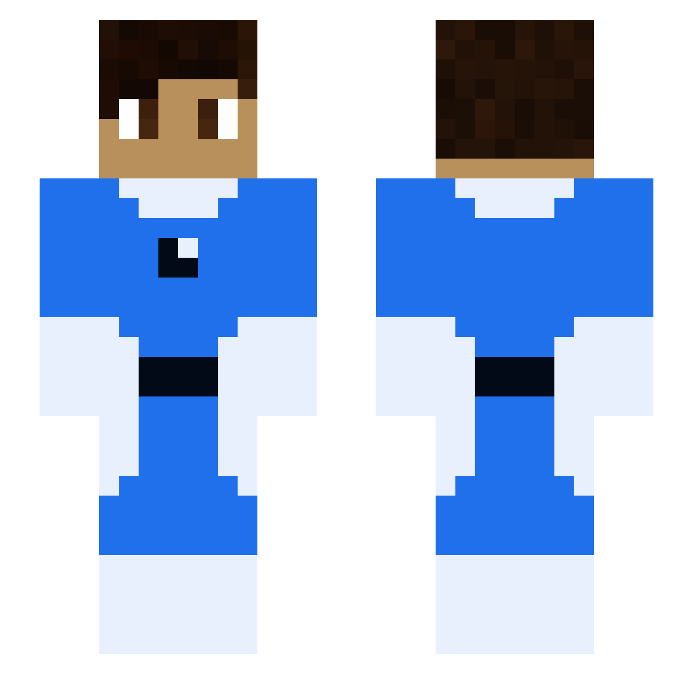 CahiI Minecraft skin, front and back view