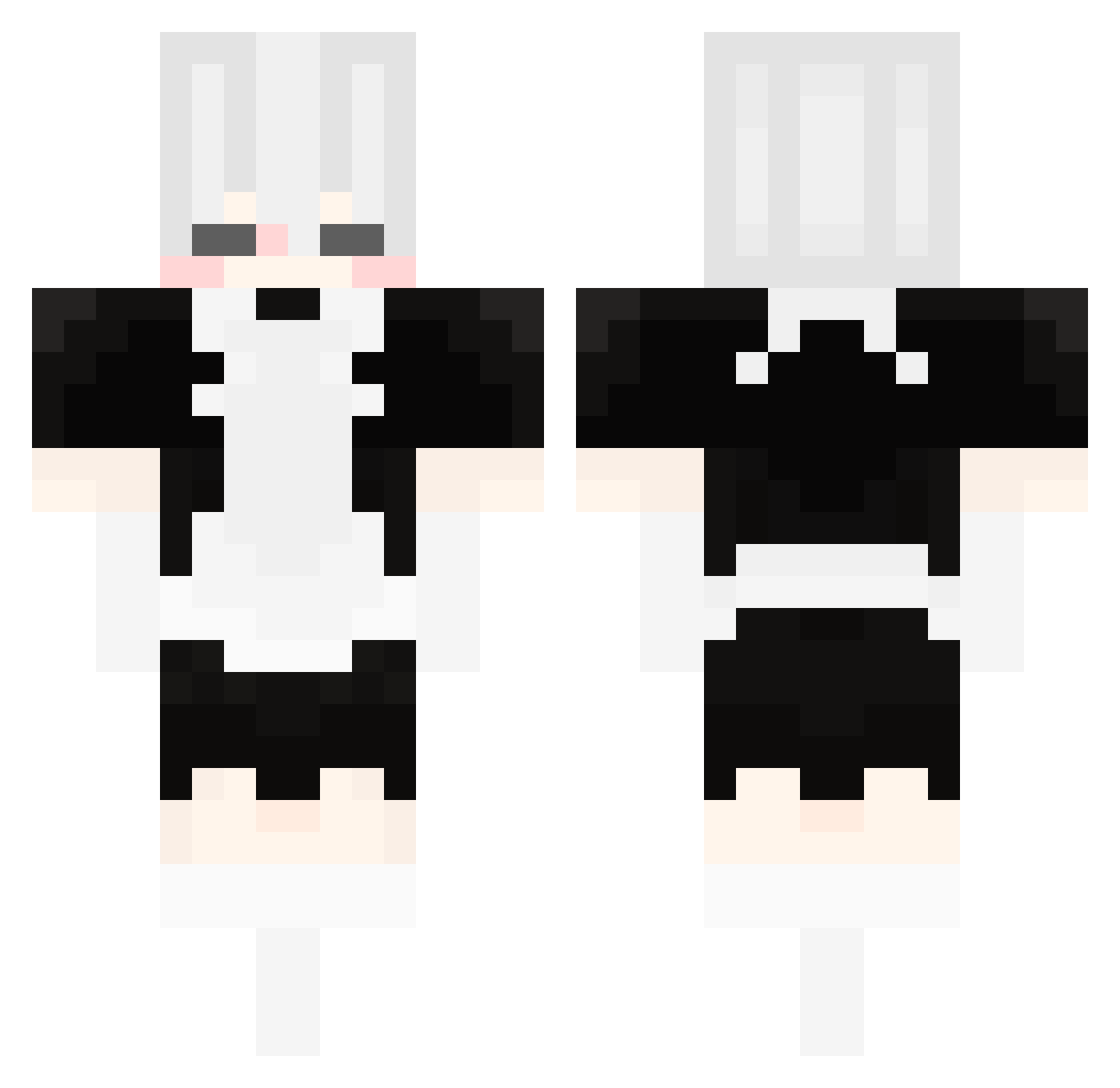 Zwergwut Minecraft skin, front and back view