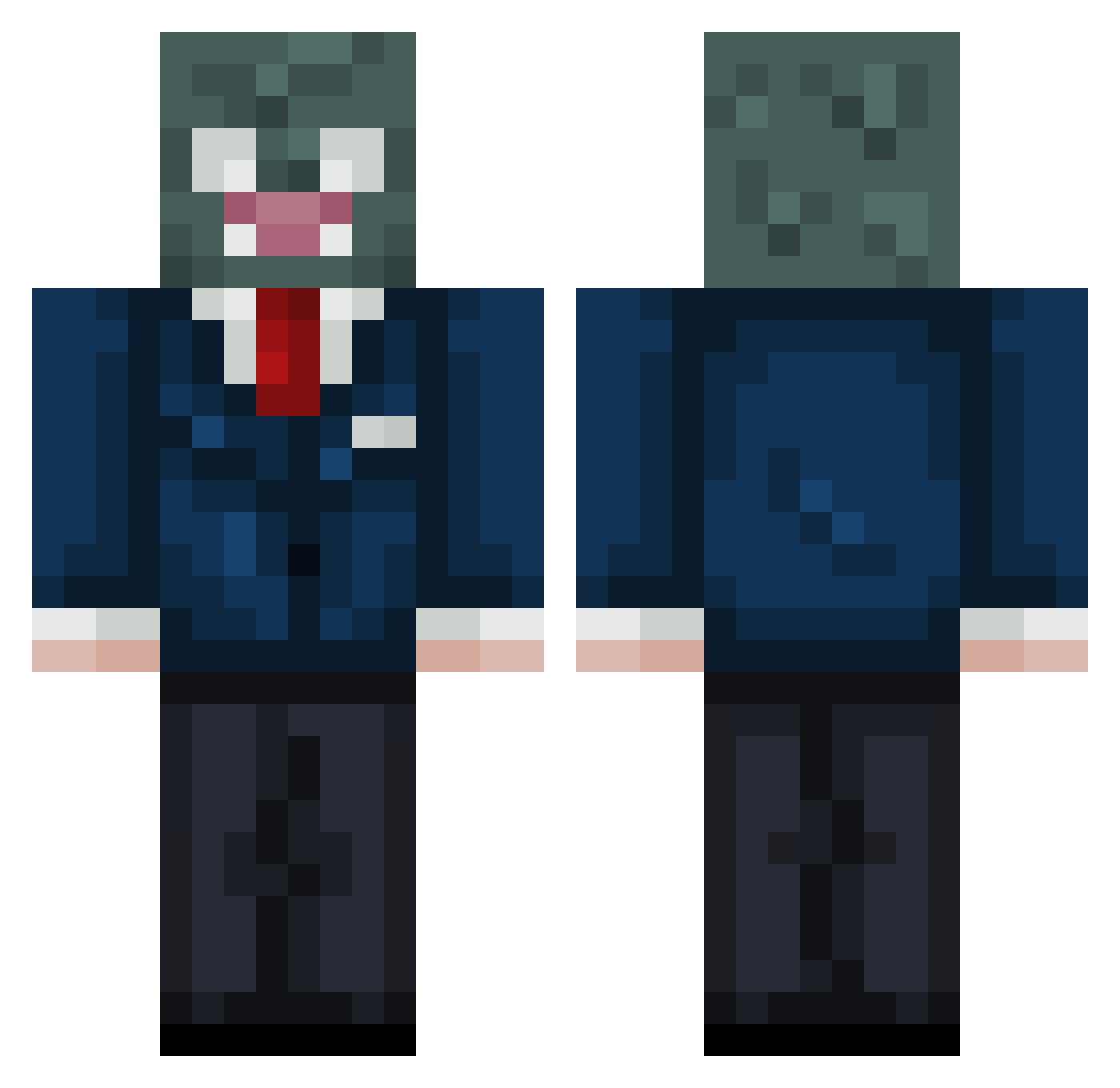 SB_RYTHM Minecraft skin, front and back view
