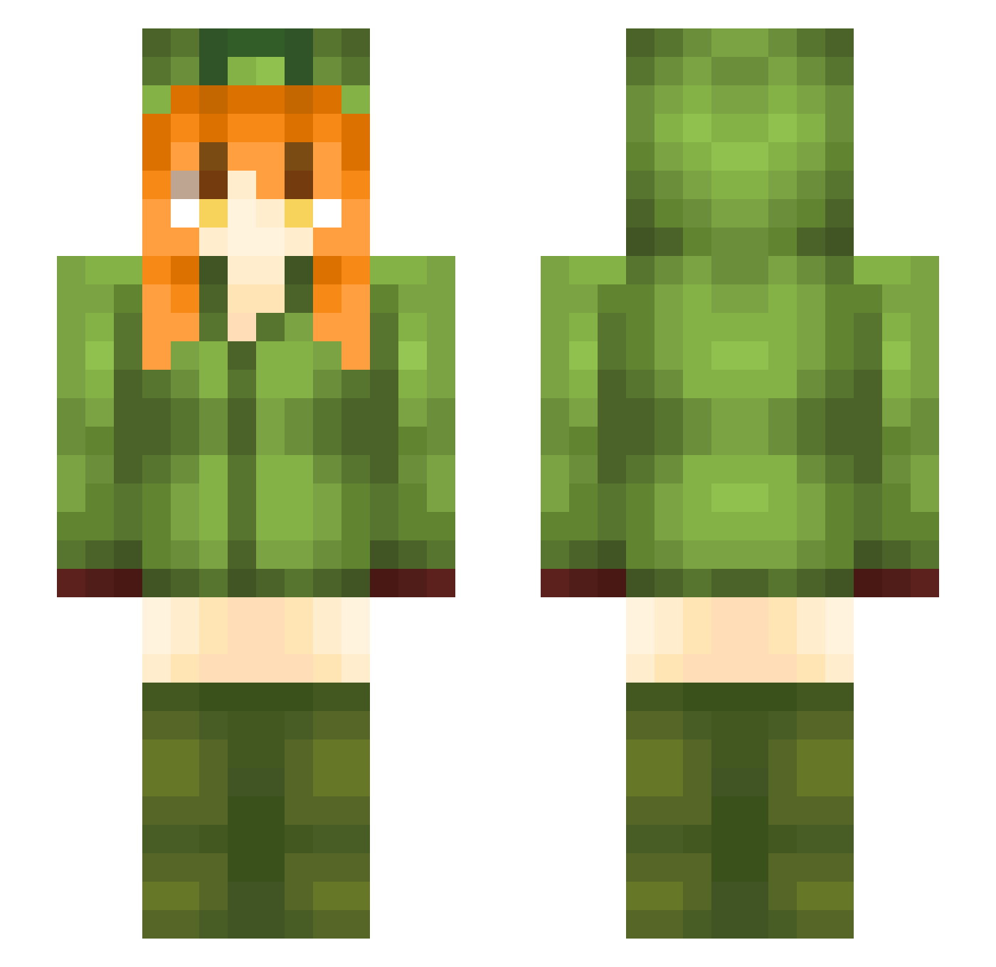scrunklyyy Minecraft skin, front and back view