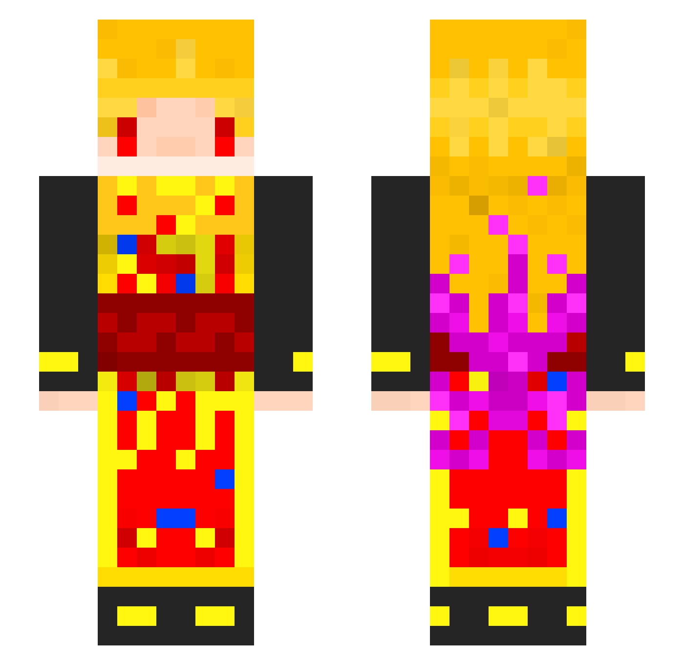 pointo_king100 Minecraft skin, front and back view