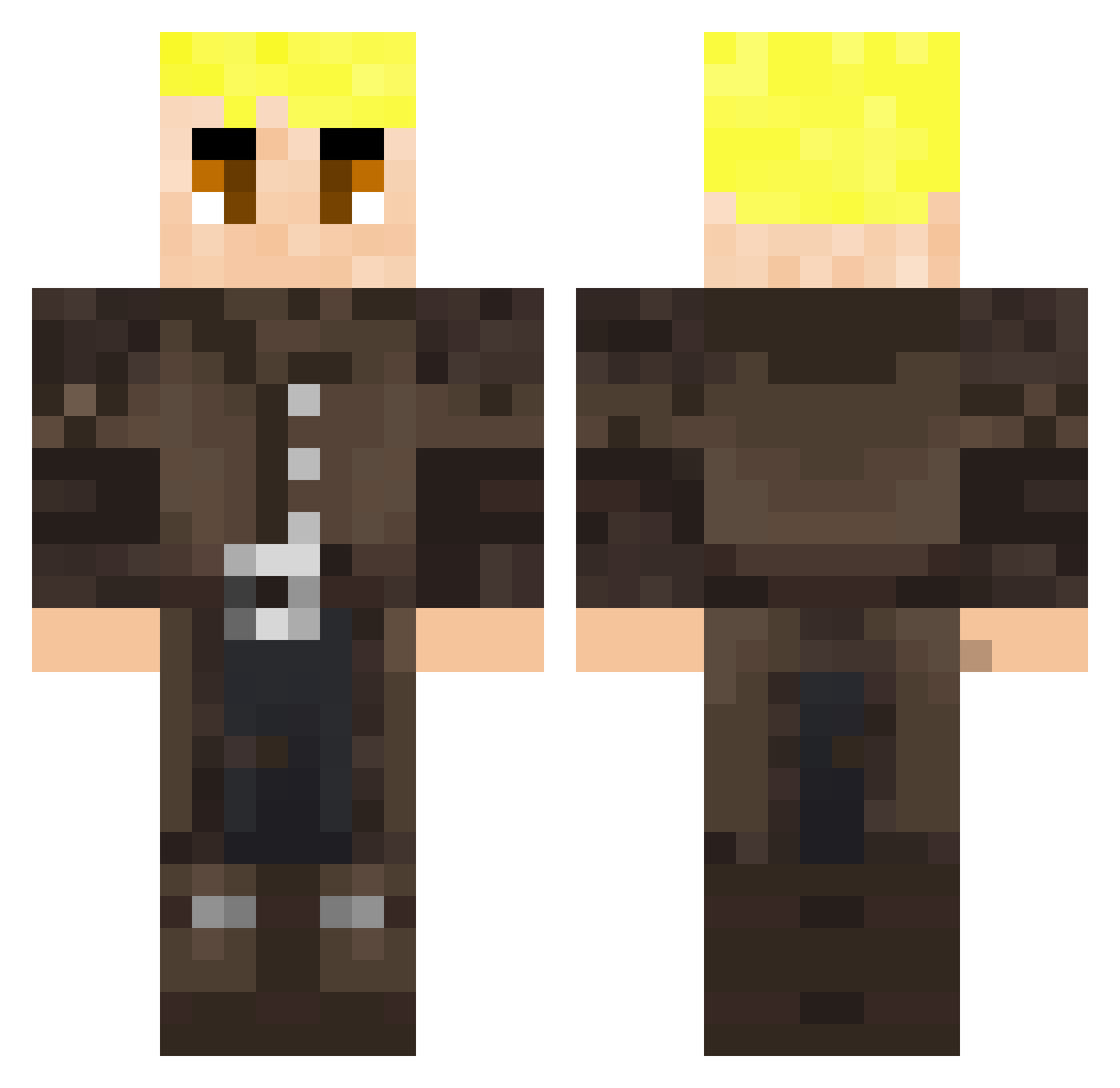 Tymson27 Minecraft skin, front and back view