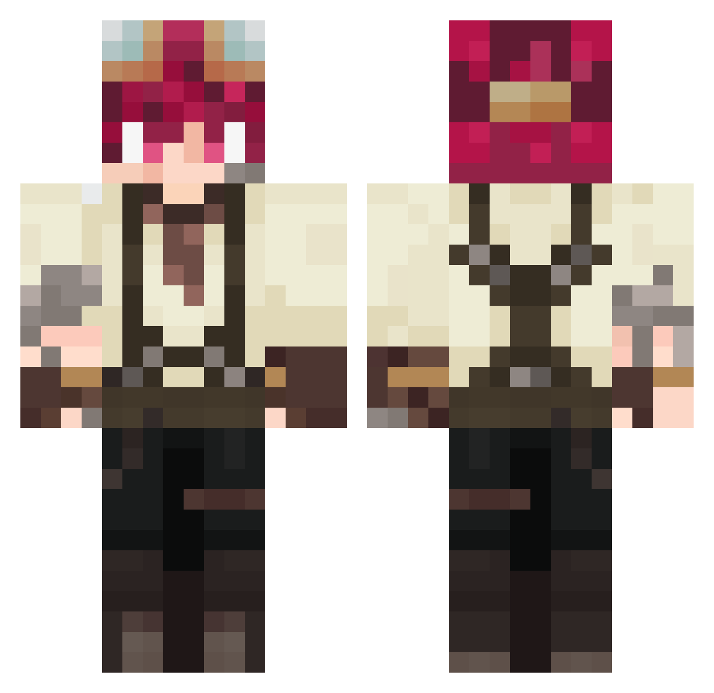 DuckSeb Minecraft skin, front and back view