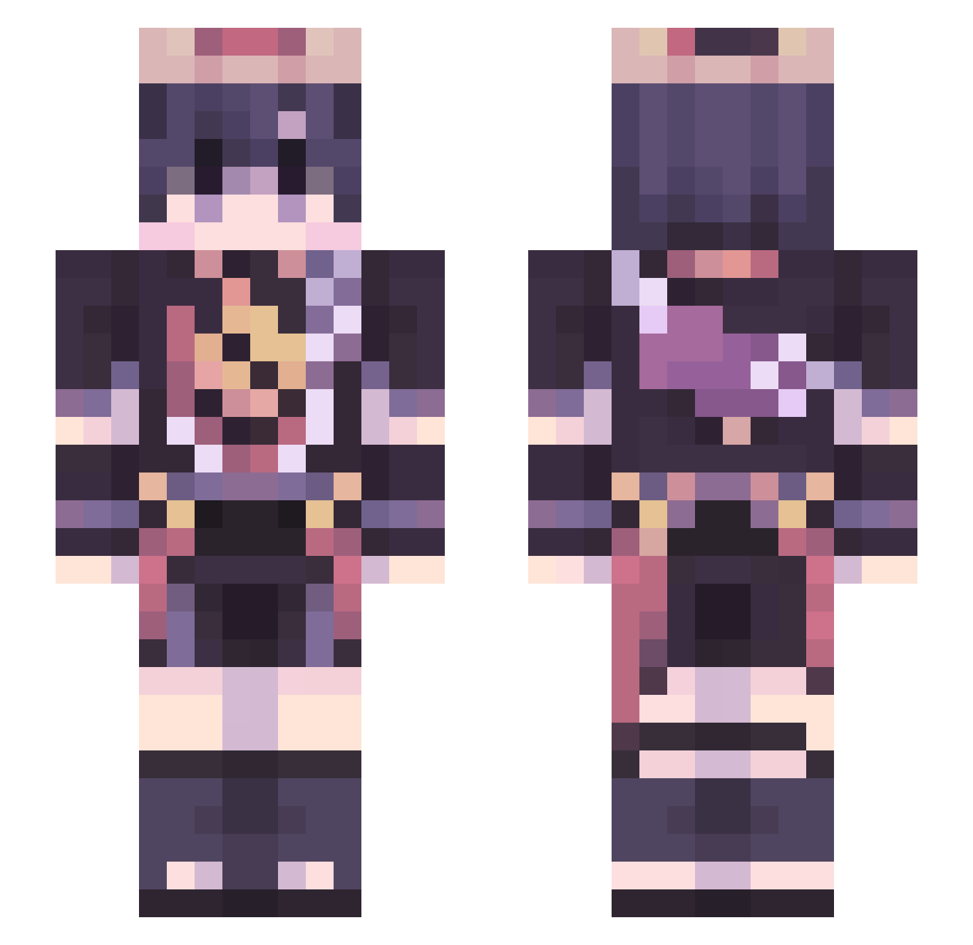 levandos1 Minecraft skin, front and back view