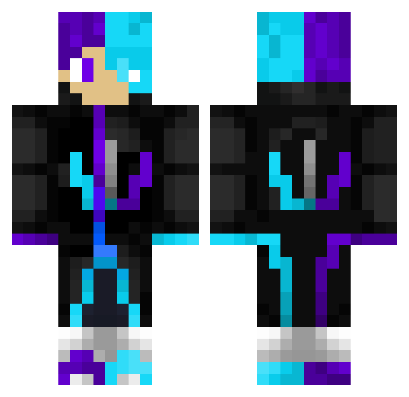 TNT_exe_ Minecraft skin, front and back view