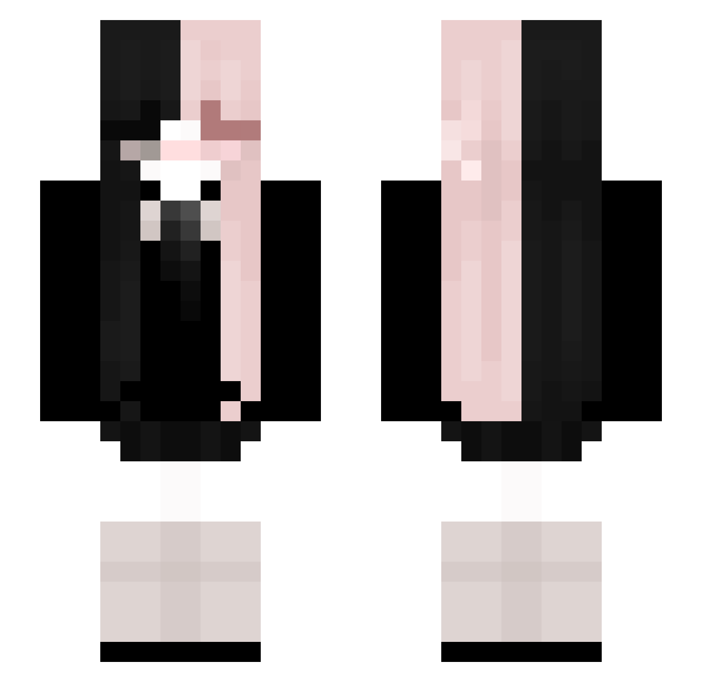 LunaUwU07 Minecraft skin, front and back view