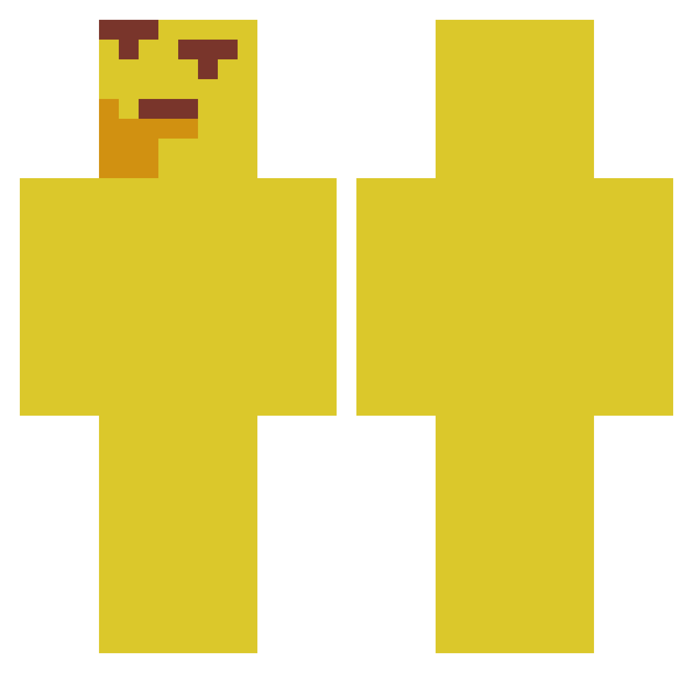iDehmo Minecraft skin, front and back view