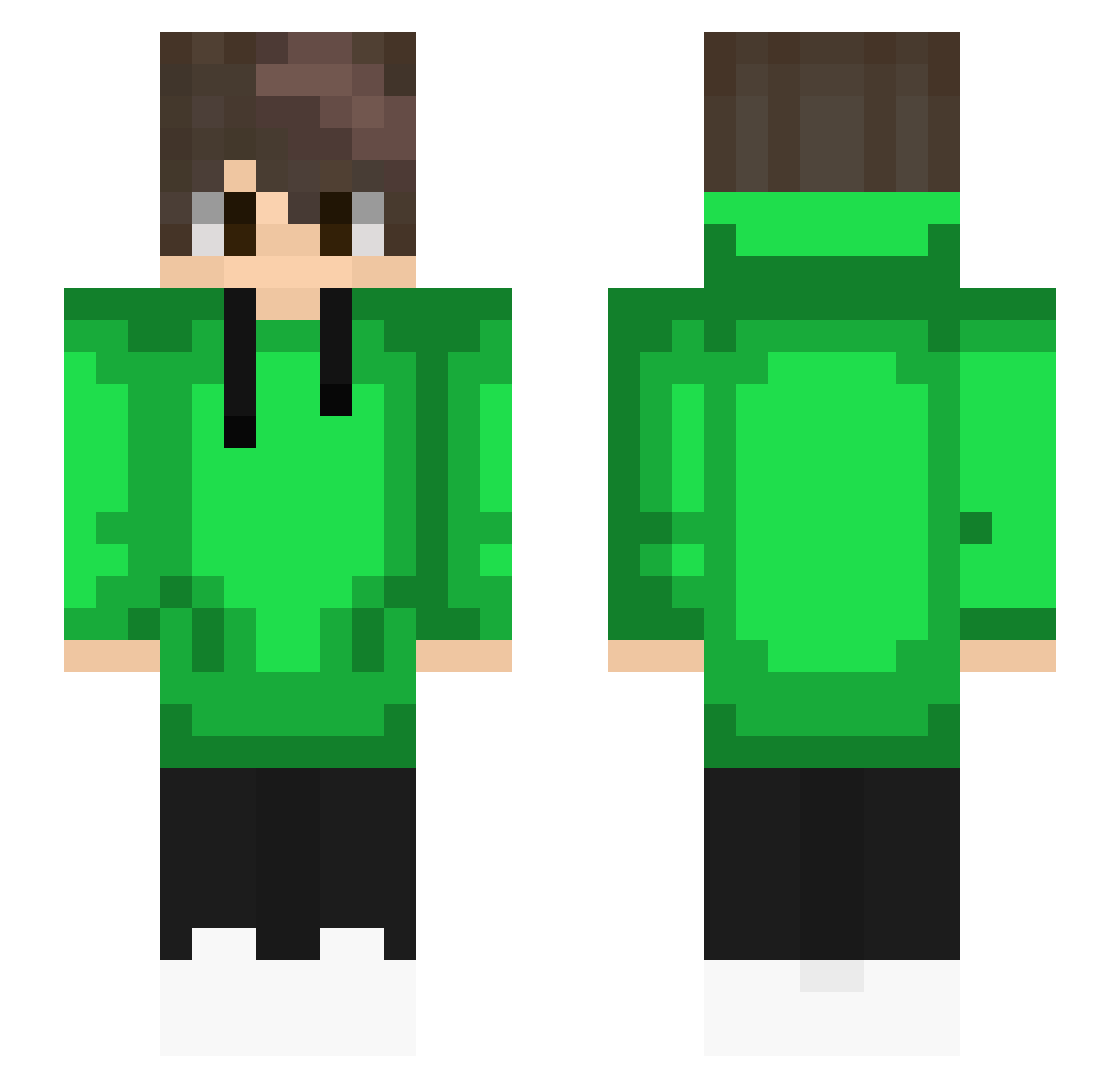 tomassymon Minecraft skin, front and back view
