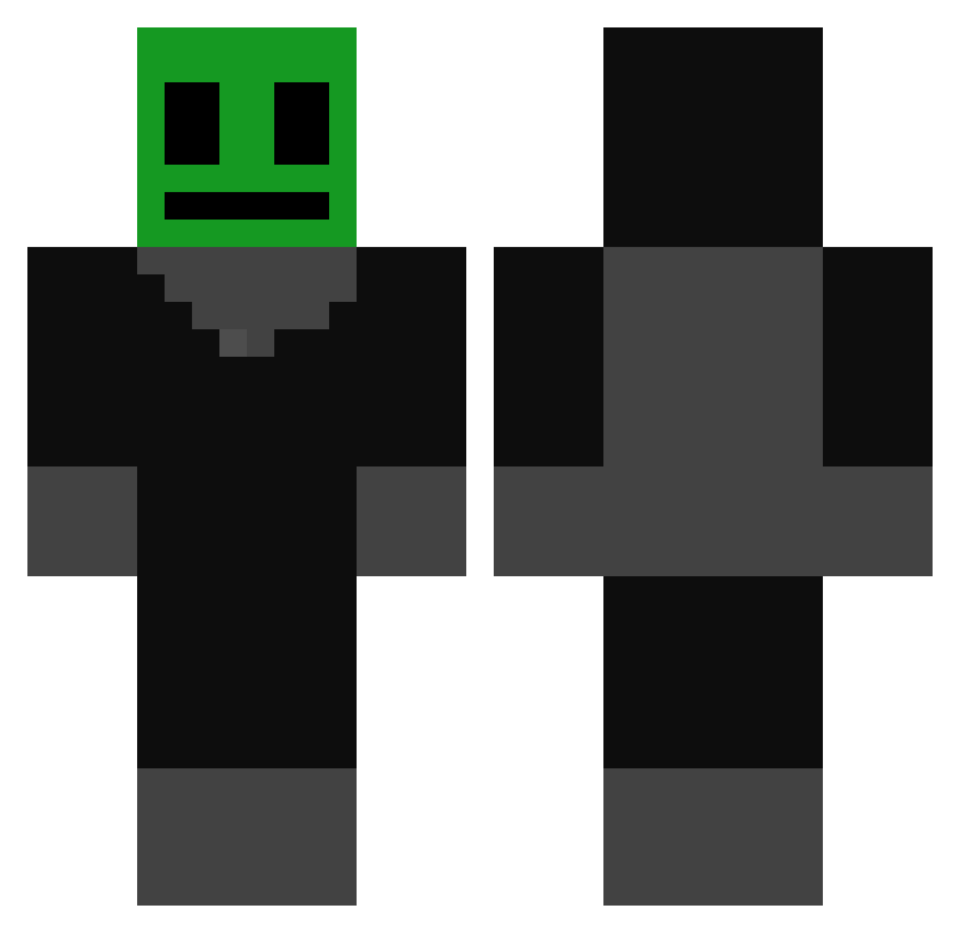 Sagf1000 Minecraft skin, front and back view
