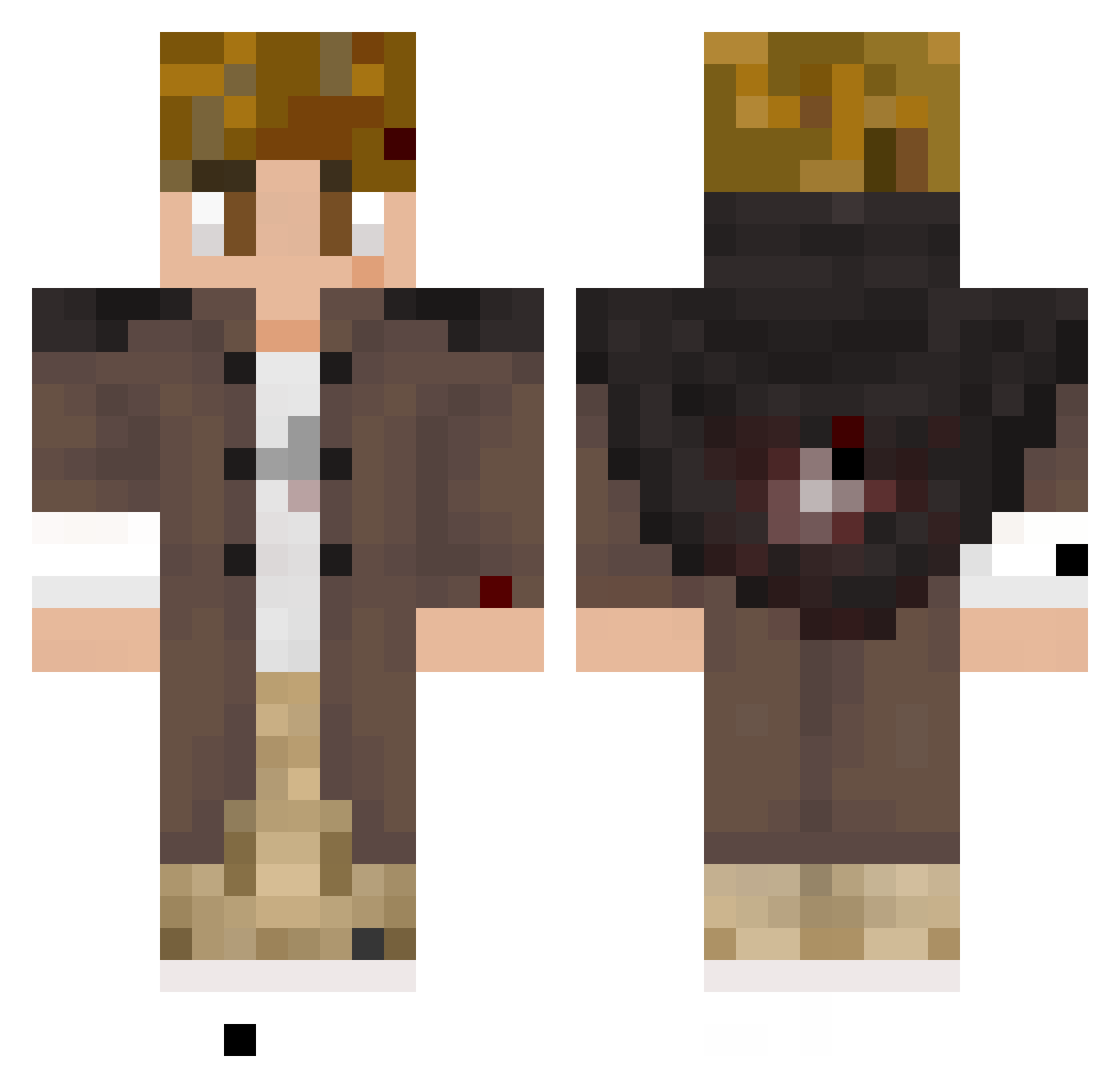 Wertikal258 Minecraft skin, front and back view