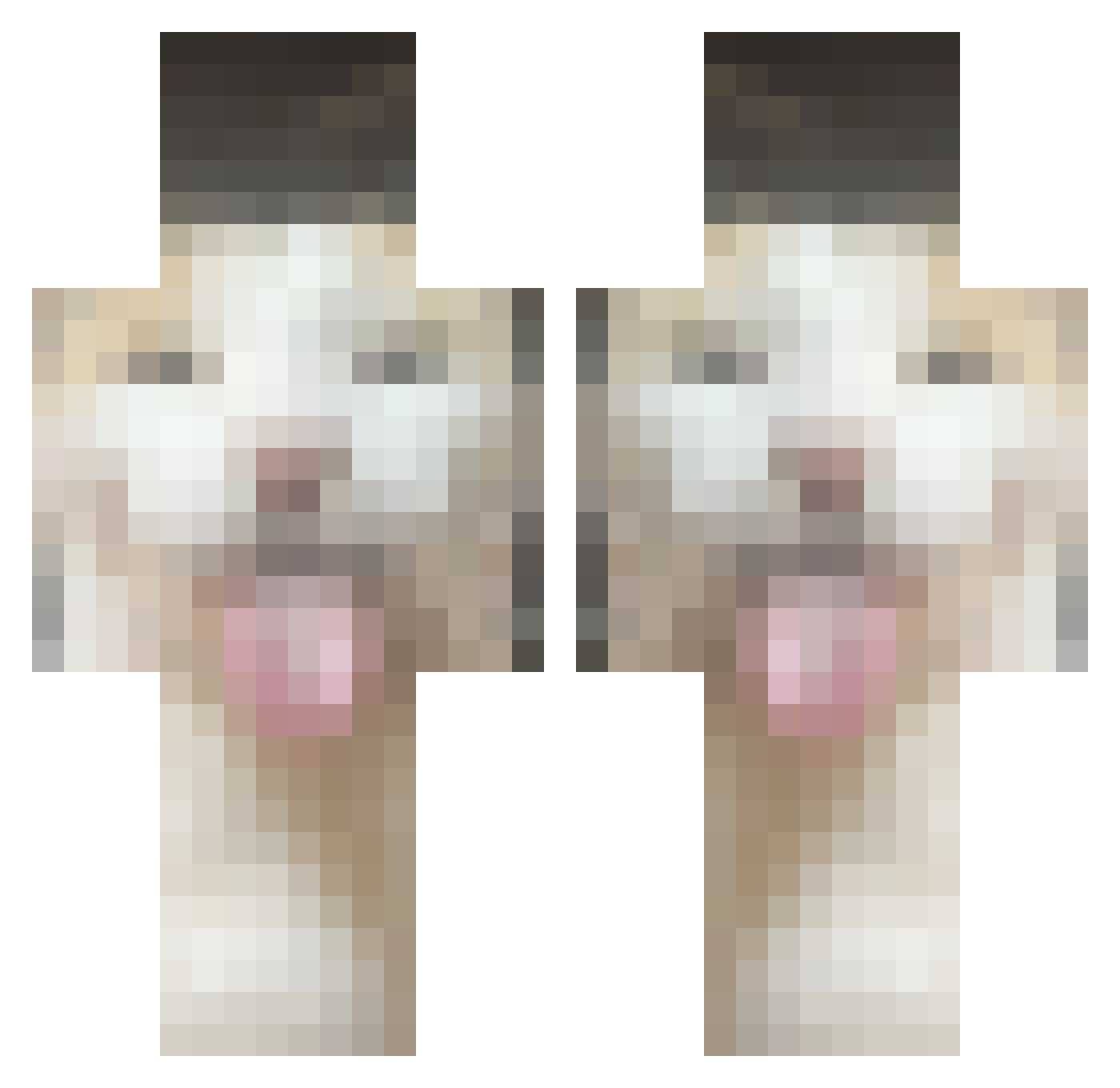 Wiliams Minecraft skin, front and back view