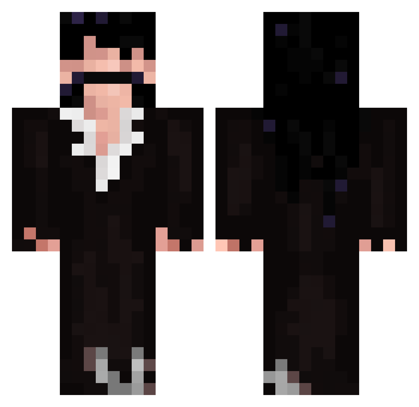 Shadow68715 Minecraft skin, front and back view