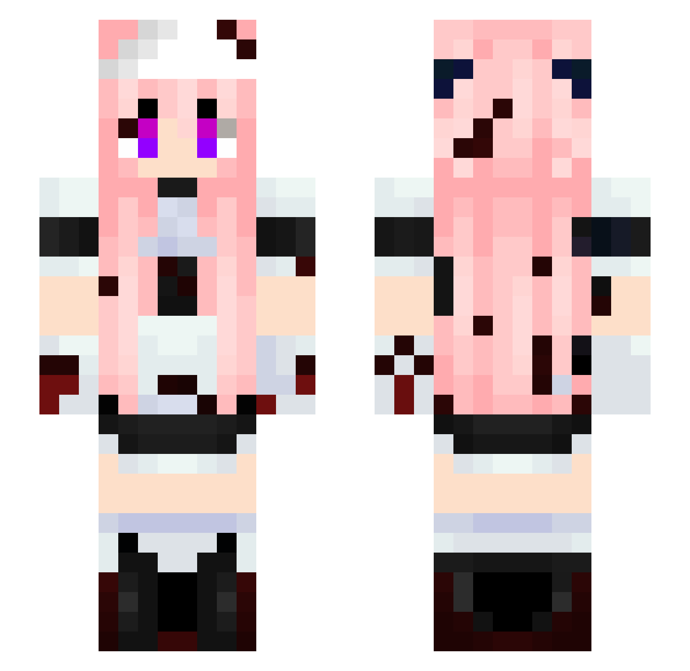 npcbot Minecraft skin, front and back view