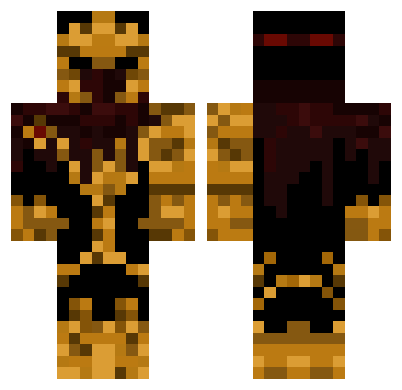 Kartupelis101 Minecraft skin, front and back view