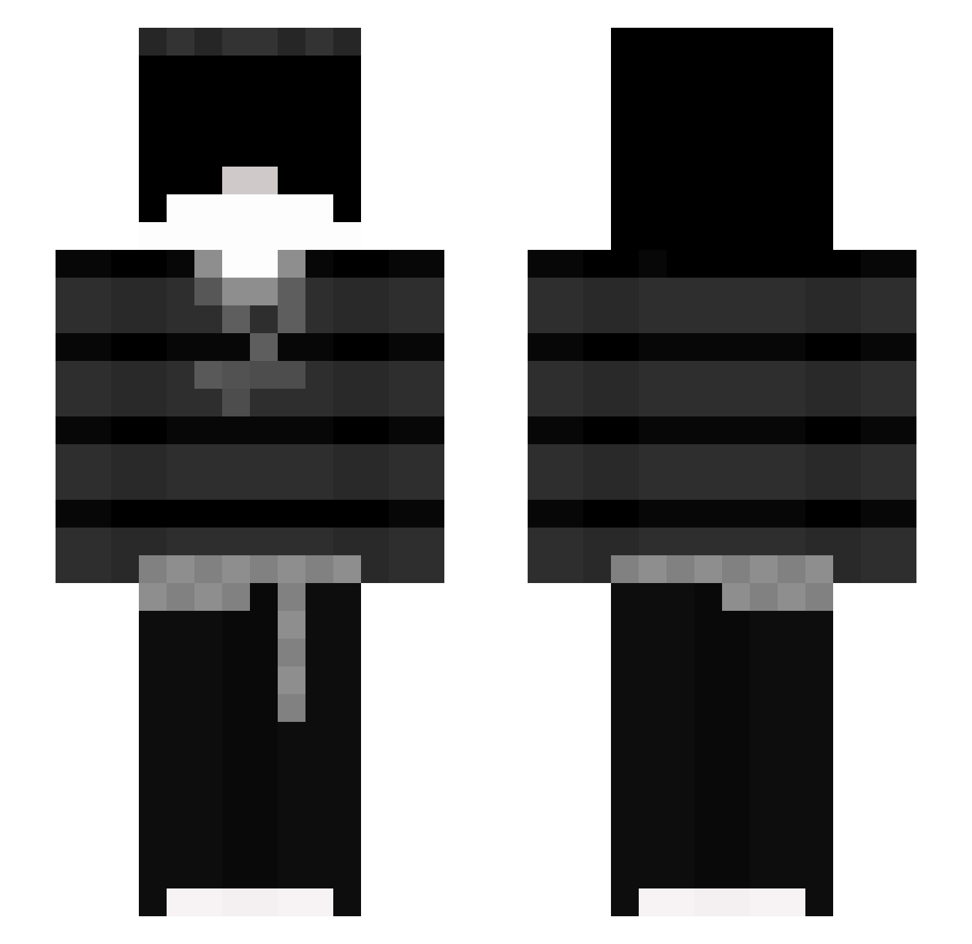 pray_to_allah Minecraft skin, front and back view