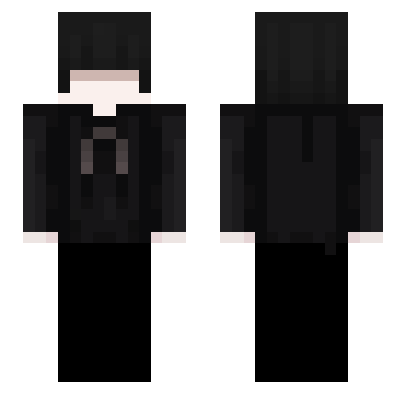 SeulEtSolitaire Minecraft skin, front and back view