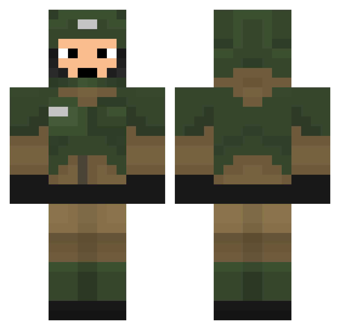 DrSchmacker Minecraft skin, front and back view
