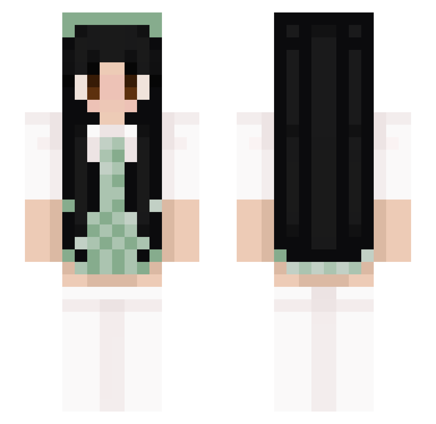 bean6437 Minecraft skin, front and back view