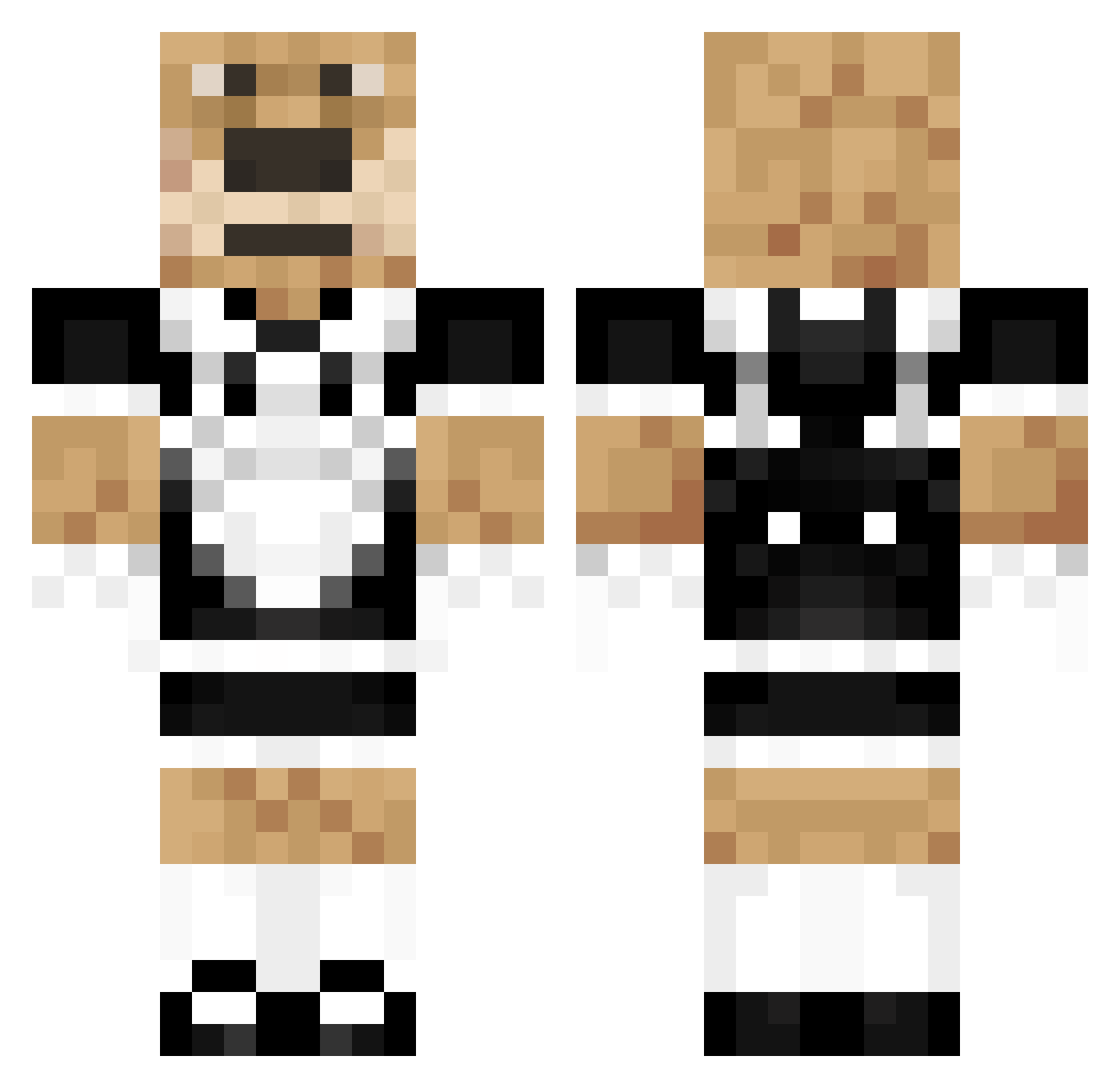 LarryOfLegs Minecraft skin, front and back view