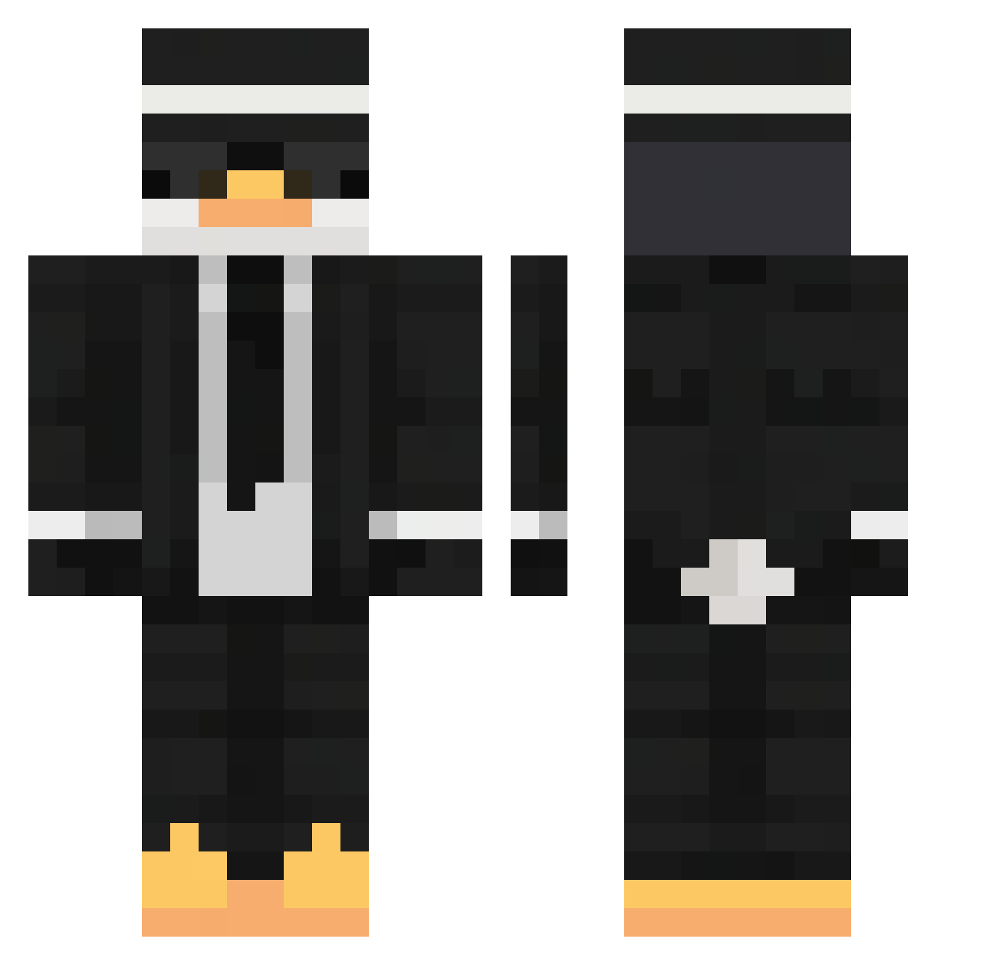 Tofix97 Minecraft skin, front and back view