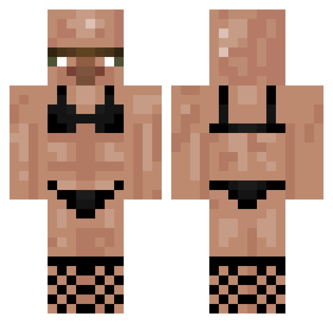 cookiemonster263 Minecraft skin, front and back view