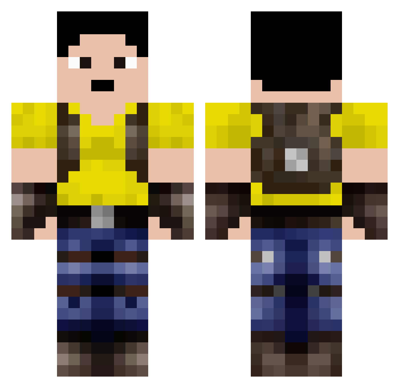 ParaTroop Minecraft skin, front and back view