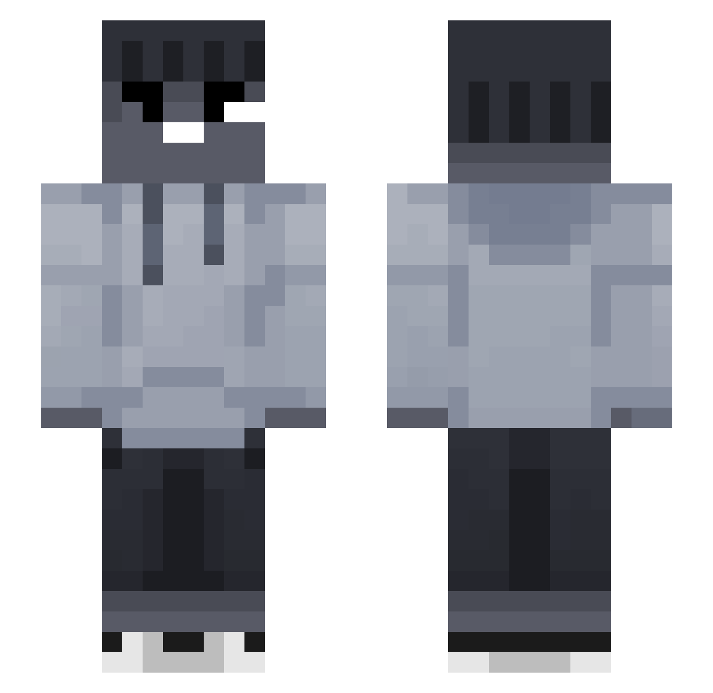vickyness Minecraft skin, front and back view