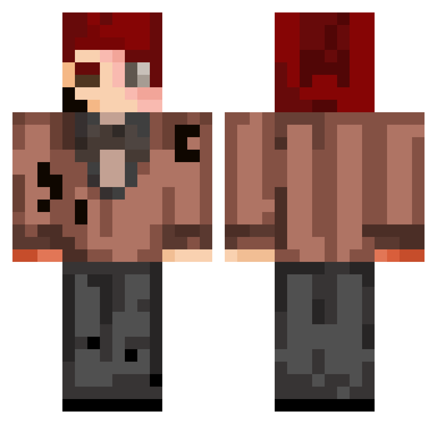Mrmystery209 Minecraft skin, front and back view