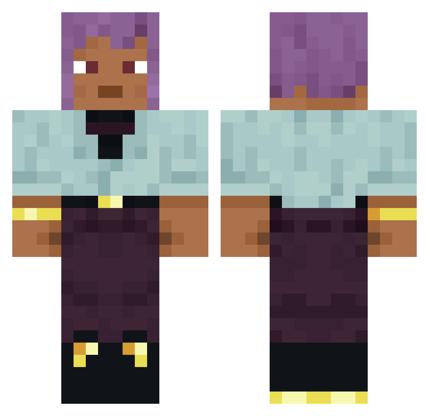 b0gg0s Minecraft skin, front and back view