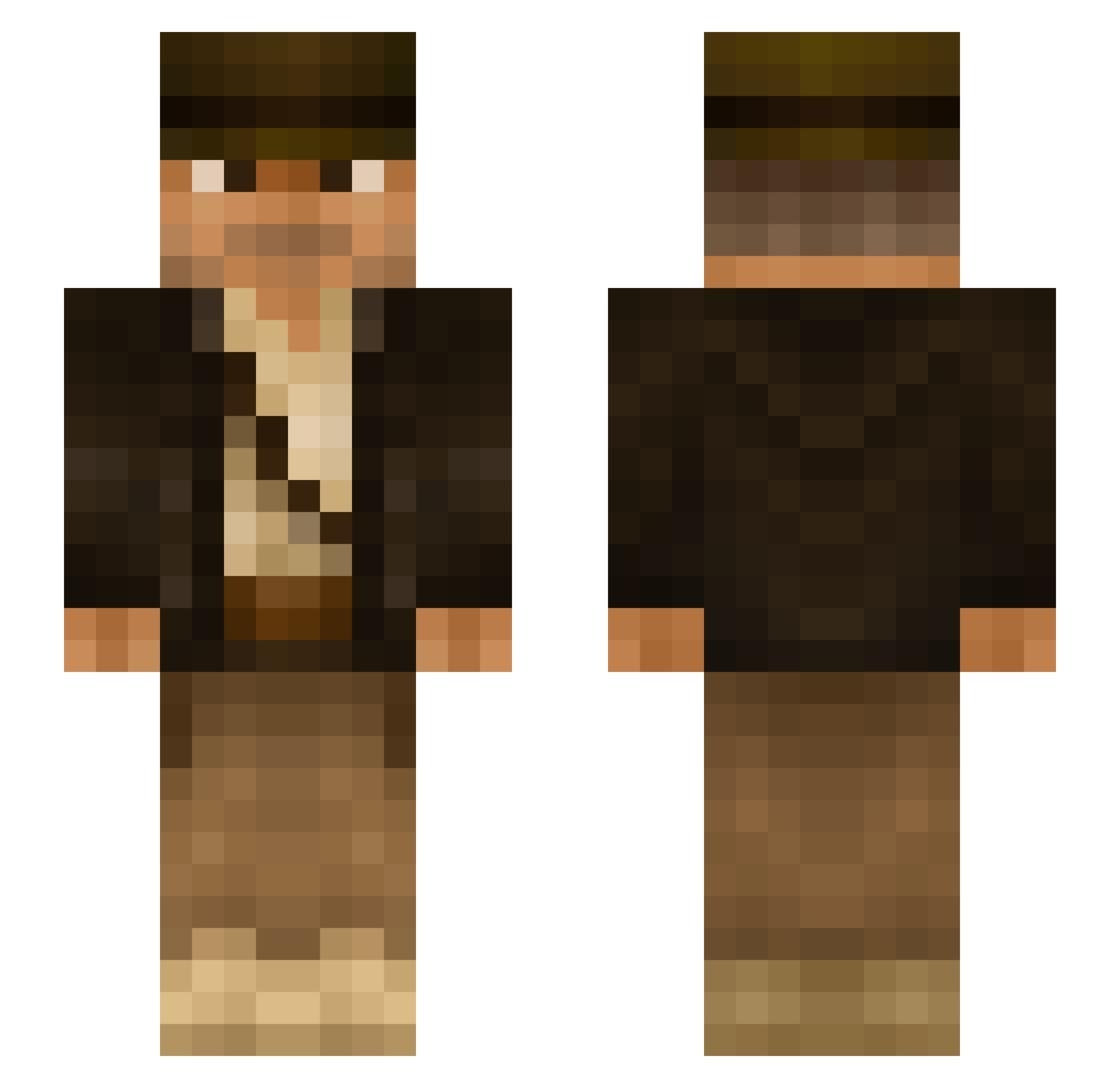 GamatronCleric Minecraft skin, front and back view