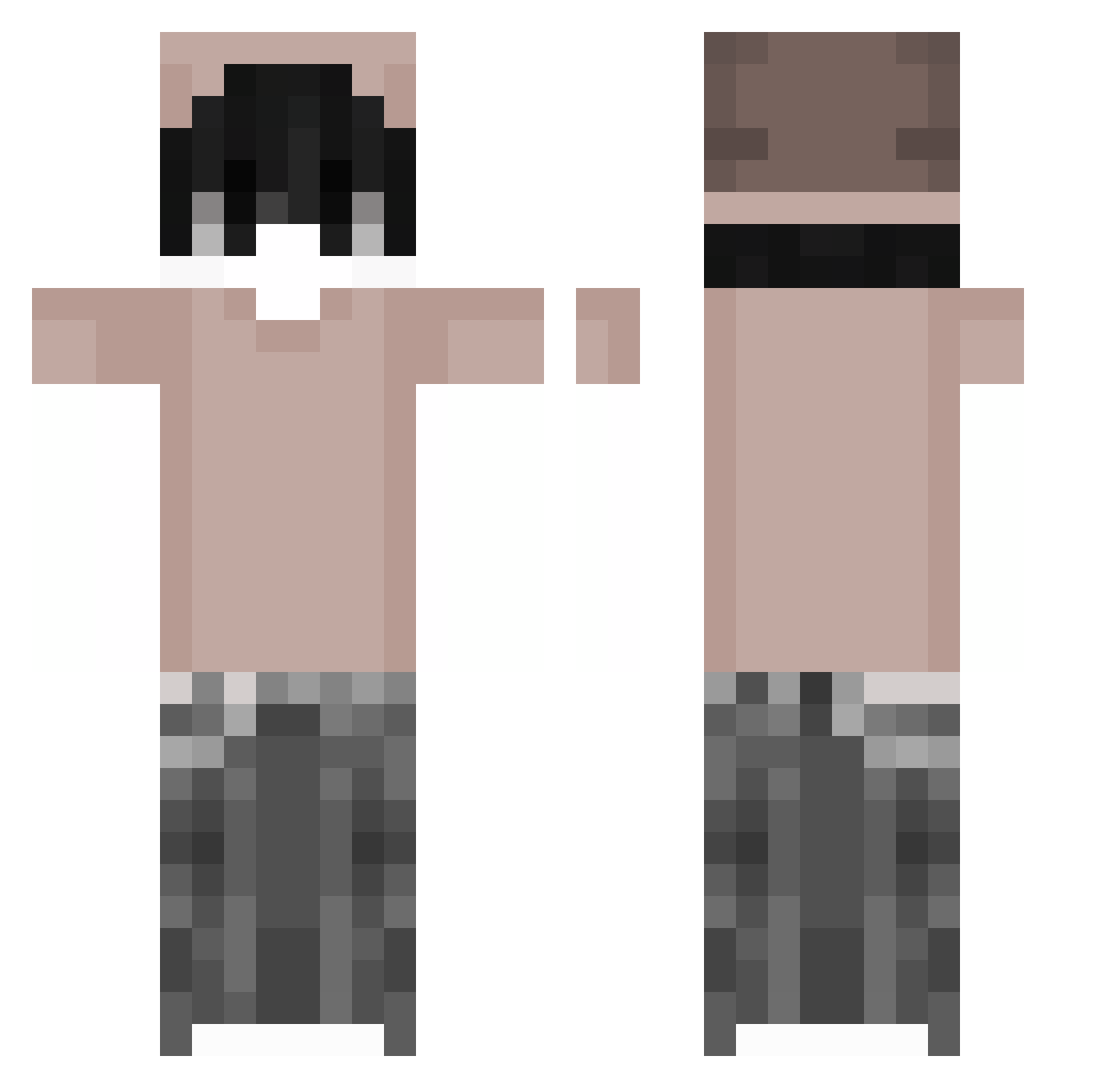 Sethy_15 Minecraft skin, front and back view