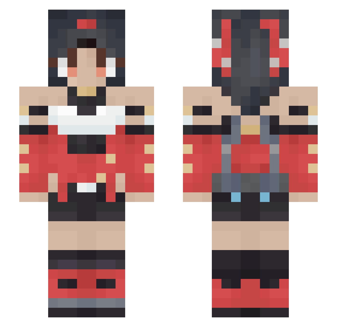 zRed13 Minecraft skin, front and back view