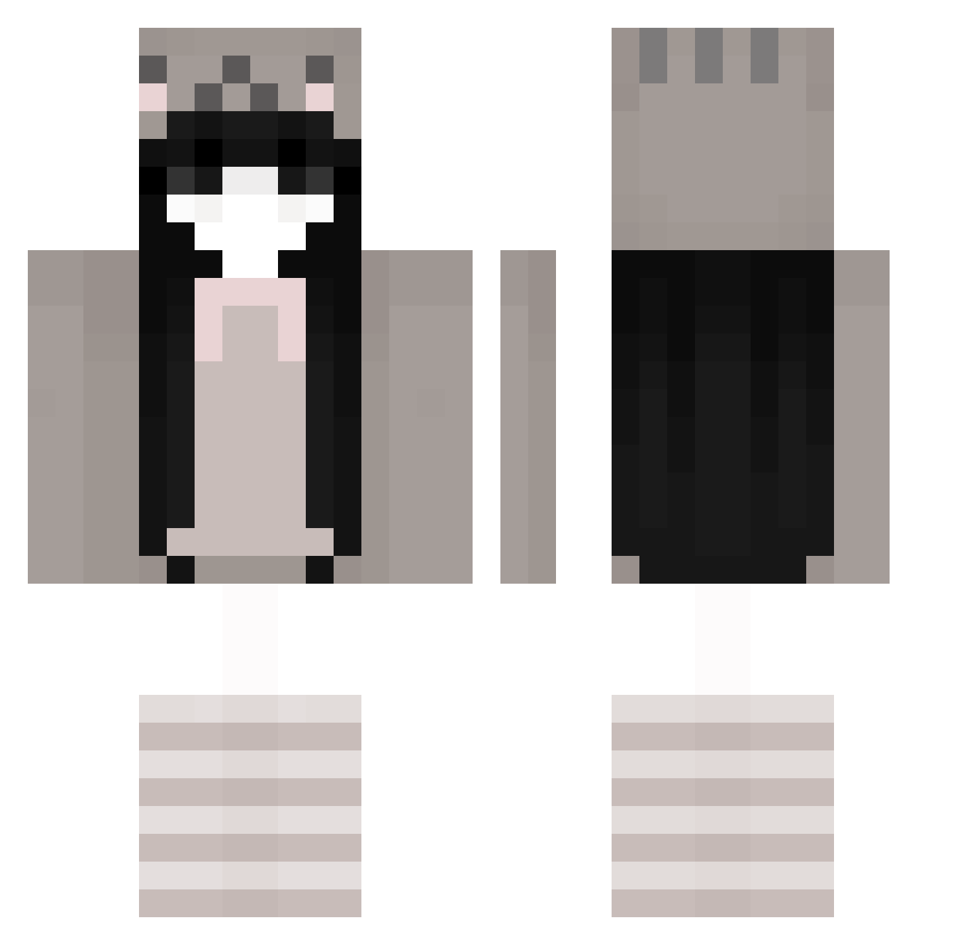 G7nerous Minecraft skin, front and back view