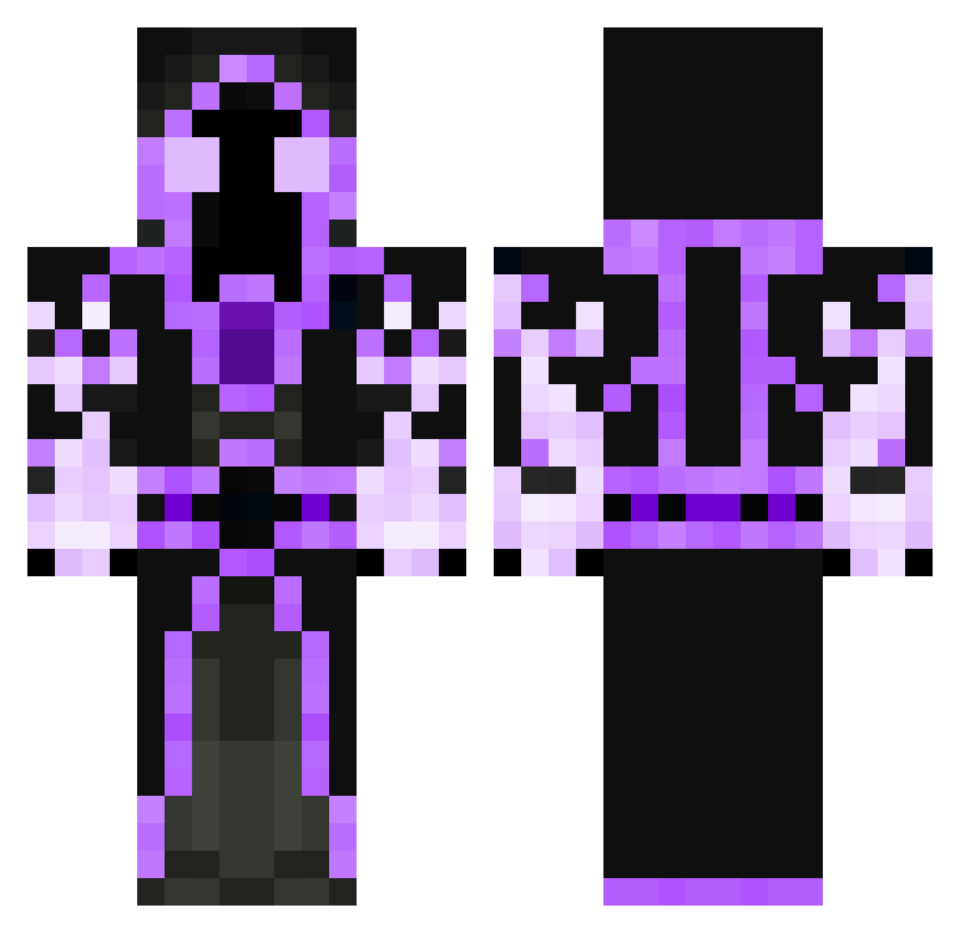 DraconianGuy Minecraft skin, front and back view