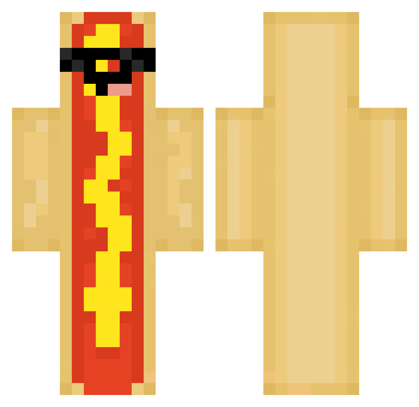 Korvmagnus Minecraft skin, front and back view