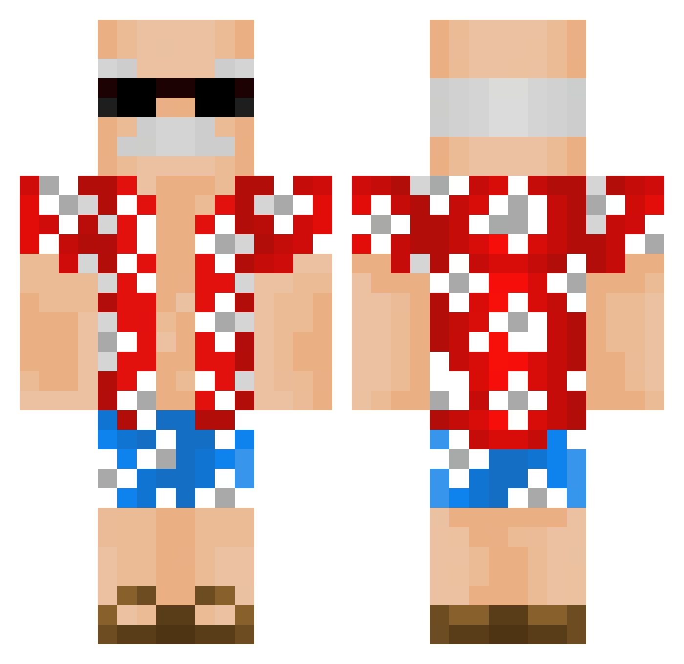 _Luizs_ Minecraft skin, front and back view
