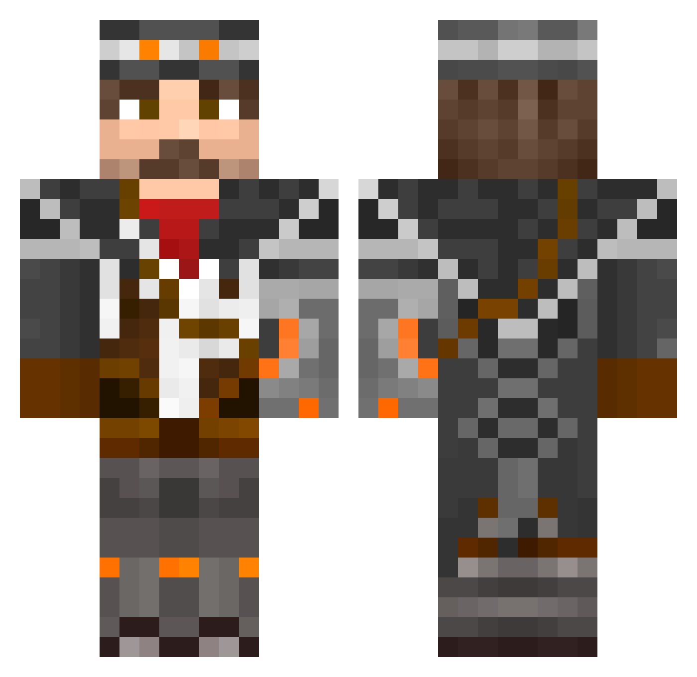 KTamashii Minecraft skin, front and back view