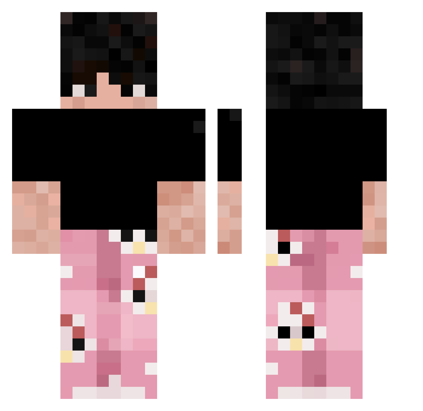 streuersalz Minecraft skin, front and back view